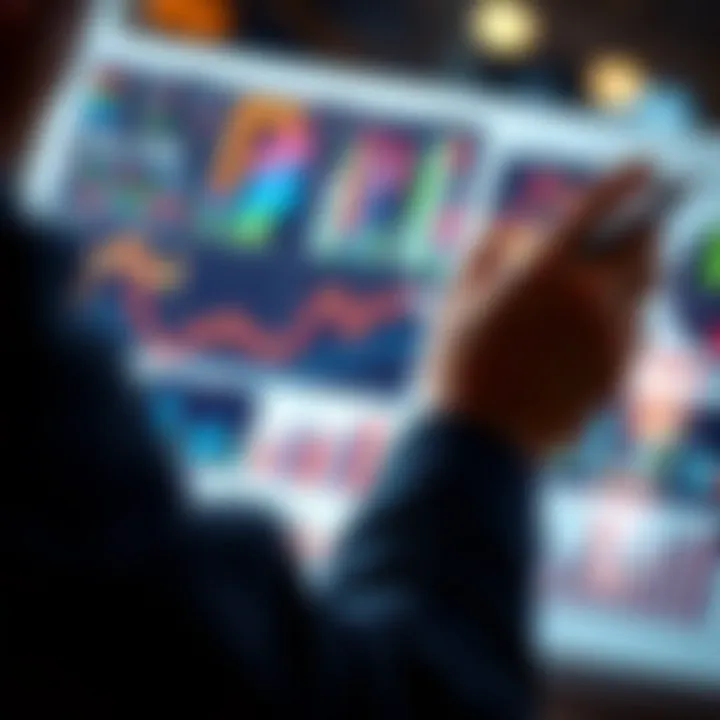 Analyzing Market Dynamics A close-up of a person analyzing market trends with graphs