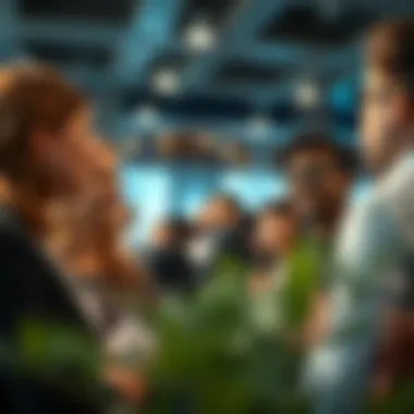 Building Connections and Networks A diverse group of professionals networking at an event