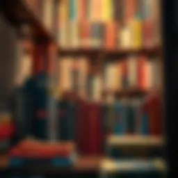 A serene bookshelf filled with a variety of fact books