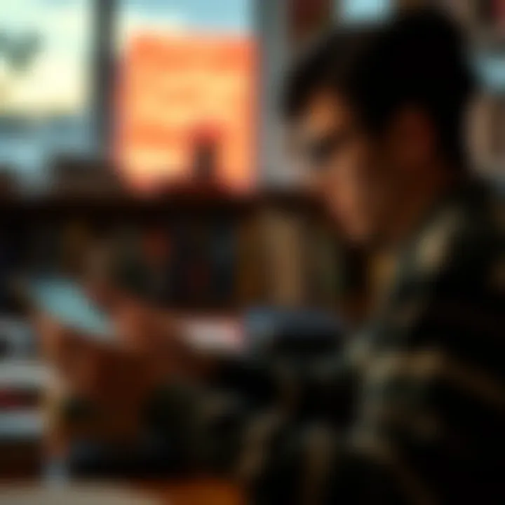 Customizing Reading Preferences in Apps A user navigating app settings to enhance reading preferences