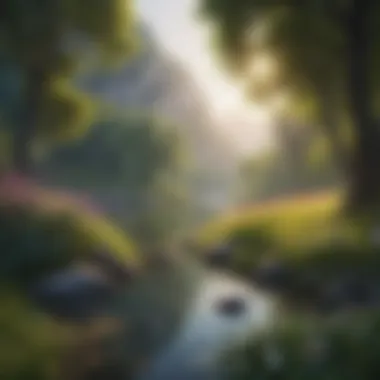 Inner Peace and Happiness A serene landscape symbolizing inner peace