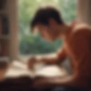 Moments of Reflection and Insight A person reflecting on a thought-provoking book