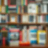 A visually appealing bookshelf filled with various financial literacy books