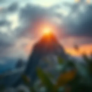 A mountain peak representing resilience and determination