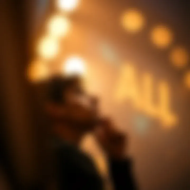 A thoughtful individual pondering over inspirational quotes