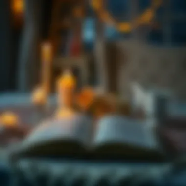 Creating a Romantic Atmosphere An intimate setting with candles and open books