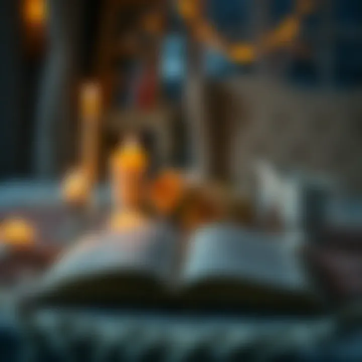 Creating a Romantic Atmosphere An intimate setting with candles and open books