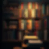 A thoughtfully arranged bookshelf filled with diverse literature.