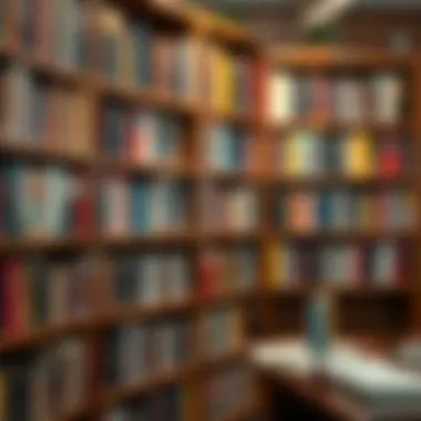 A bookshelf filled with essential leadership strategy literature