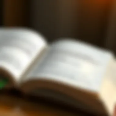 A close-up of a book open to a page with leadership quotes