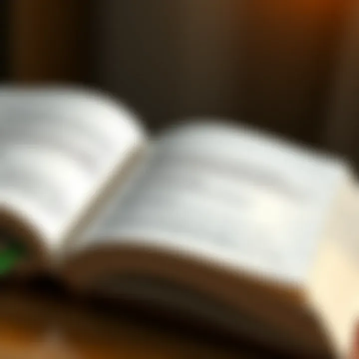 A close-up of a book open to a page with leadership quotes