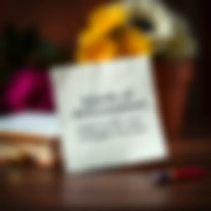 Words of Affirmation A handwritten note expressing affection