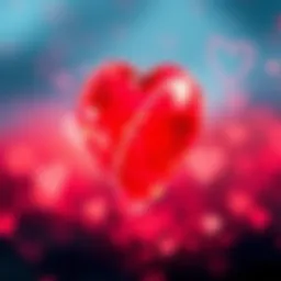 A vibrant heart symbolizing love and connection