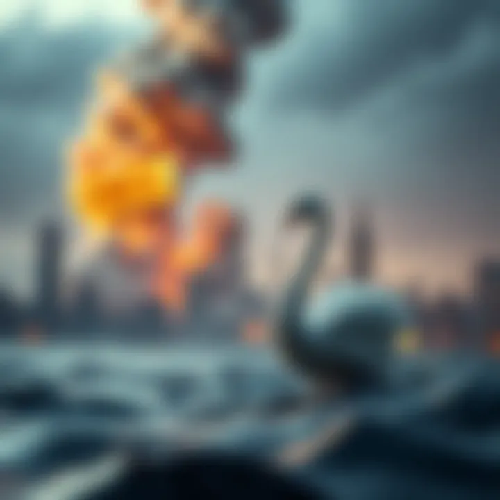 Impact of Rare Events Graphical depiction of the impact of rare events in finance and politics