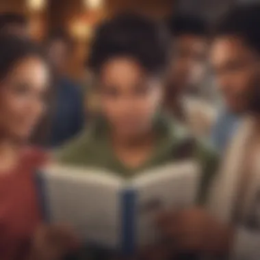 Diversity in Reading Preferences and Tools A group of diverse individuals using reading tools