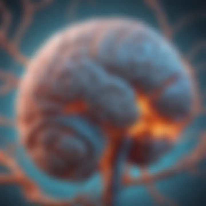 Illustration of brain pathways influenced by serotonin