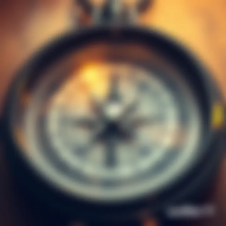 Navigating Life's Purpose An abstract concept of purpose depicted through a compass, indicating direction and clarity in life choices.