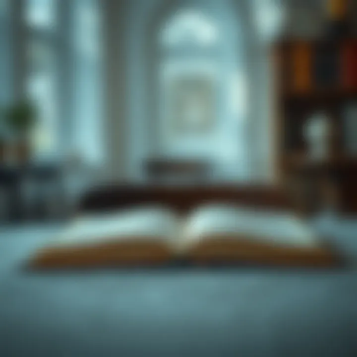 Literary Reflections: The Essence of Solitude An open book resting on a quiet table