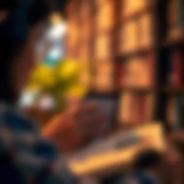 A person engaging with an audiobook on a mobile device