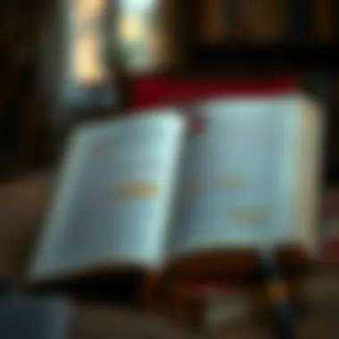 Deep Insights from Influential Authors An open book with highlighted passages and notes