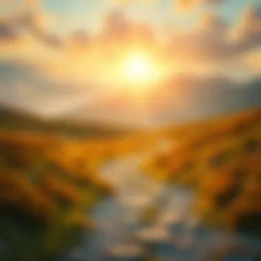 A serene landscape representing the journey of self-improvement