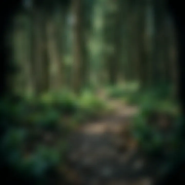 Diverging Paths: Navigating Adversity A path diverging in a dense forest, illustrating choices in the face of adversity