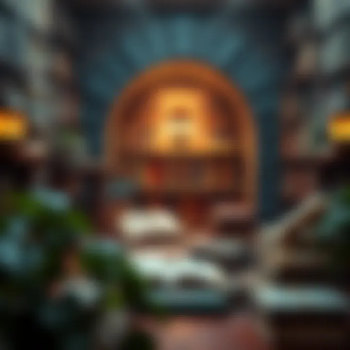 Sanctuary of Stories A cozy reading nook filled with books and warmth representing comfort