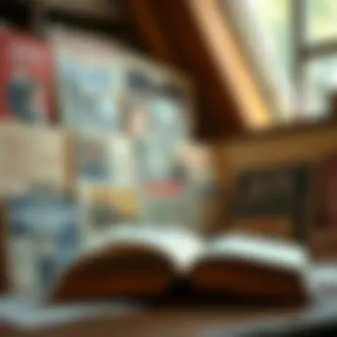 Timeless Tales of Joy and Contentment A collage of classic literary works that explore happiness