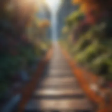 Pathway to Professional Success Illustration of professional achievement