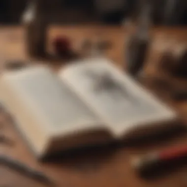 The Enduring Legacy of Don Quixote in Literature An open book with quill and ink, symbolizing literature