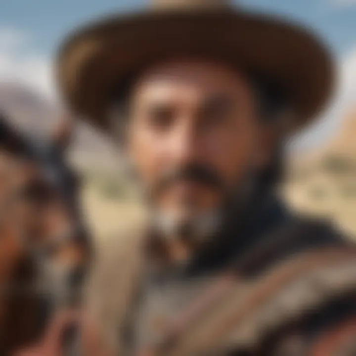 Artistic depiction of Sancho Panza alongside Don Quixote