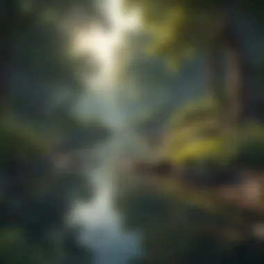 Nature's Serenity: A Source of Inspiration A tranquil landscape embodying peace and reflection