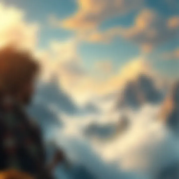 Cultural significance of myths depicted through diverse landscapes