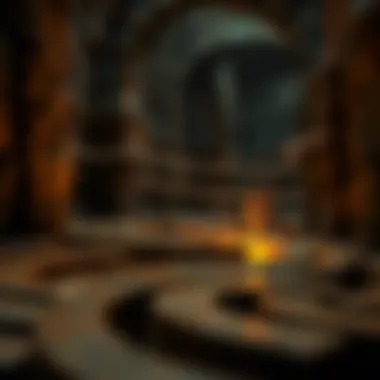 The hero's journey represented through a labyrinth