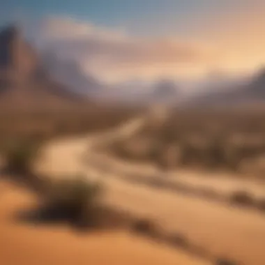 Santiago's Desert Journey A vivid representation of Santiago's journey through the desert