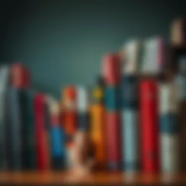 Diverse Reading Options A diverse collection of books arranged on a shelf