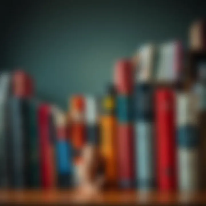 Diverse Reading Options A diverse collection of books arranged on a shelf