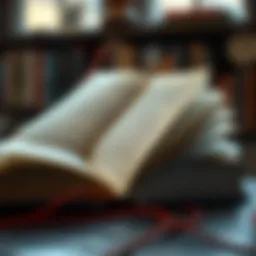 An open book with pages turning