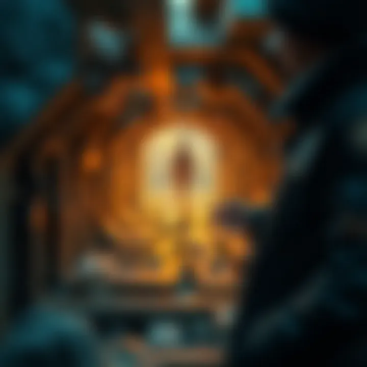 Navigating the Labyrinth of Narratives A labyrinth symbolizing complex narratives and hidden meanings