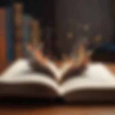 Unleashing Ideas An open book with thoughts flowing from its pages