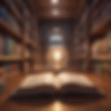 The Power of Literature in Shaping Emotional Awareness A serene library filled with classic literature