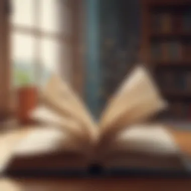 Literary Texts as Vessels of Emotional Insight An open book with pages turning in the wind