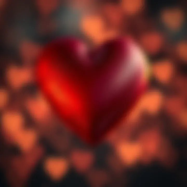 Emotional Connections in Relationships Symbolic heart representing emotional connections