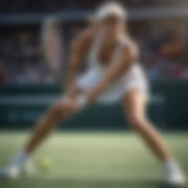 The Power of Focus in Tennis Tennis player focused on the court