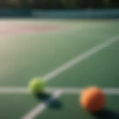 Tennis court with a meditative atmosphere