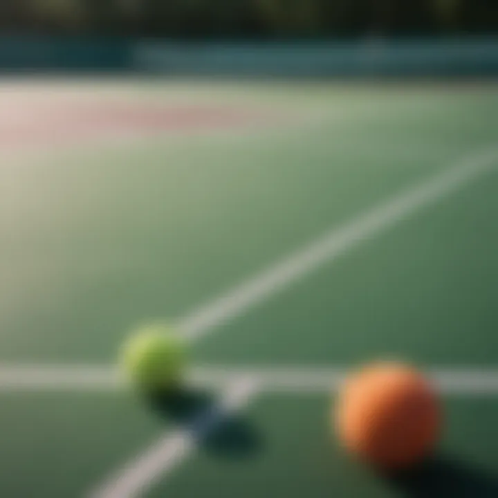 Tennis court with a meditative atmosphere