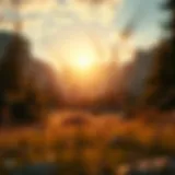 A Serene Landscape for Introspection A serene landscape symbolizing introspection