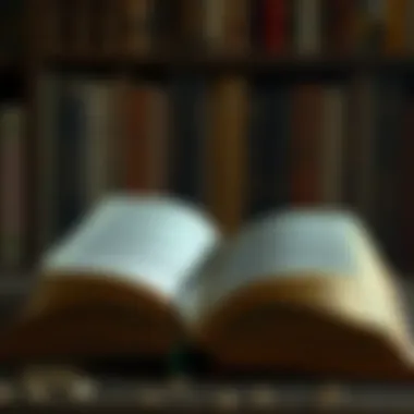 An open book with pages turning, representing knowledge