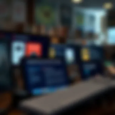 Screens showcasing various book summary platforms