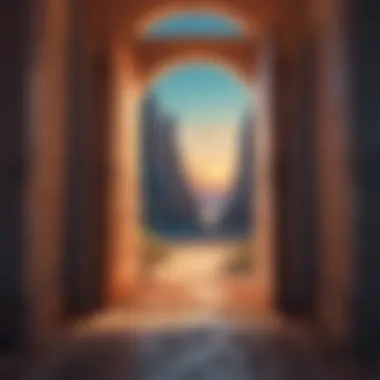 A horizon filled with opportunities, represented by open doors